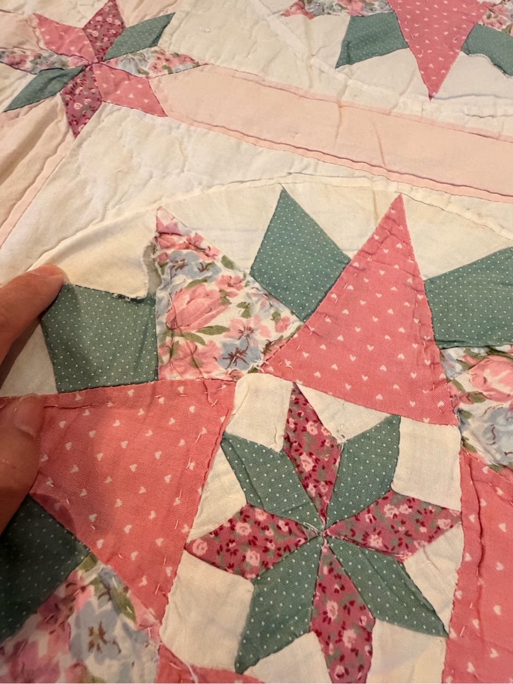 Handmade Star Patchwork Quilt - Picture 3 of 8